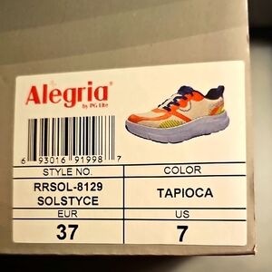 Alegria Solstyce Sneakers - Color Tapioca Orange, Blue, Cream